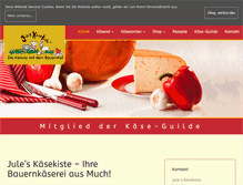 Tablet Screenshot of juleskaesekiste.de
